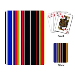 Hot Stripes Red Blue Playing Card by ImpressiveMoments