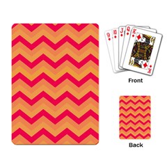 Chevron Peach Playing Card by ImpressiveMoments