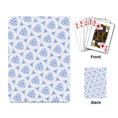 Sweet Doodle Pattern Blue Playing Card by ImpressiveMoments