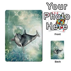 Funny Dswimming Dolphin Multi-purpose Cards (rectangle)  by FantasyWorld7