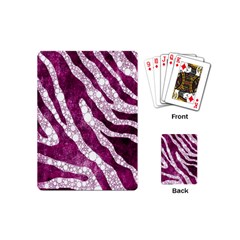 Purple Zebra Print Bling Pattern  Playing Cards (mini)  by OCDesignss