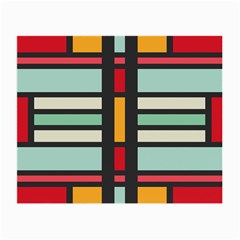 Mirrored Rectangles In Retro Colors Small Glasses Cloth (2 Sides) by LalyLauraFLM