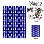 Indigo Spatula Spoon Pattern Multi-purpose Cards (Rectangle)  Back 24