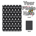 Black And White Spatula Spoon Pattern Multi-purpose Cards (Rectangle)  Front 2