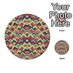 Trendy Chic Modern Chevron Pattern Multi-purpose Cards (Round)  Front 44