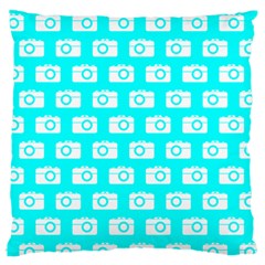 Modern Chic Vector Camera Illustration Pattern Large Flano Cushion Cases (one Side)  by GardenOfOphir
