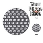 Modern Chic Vector Camera Illustration Pattern Multi-purpose Cards (Round)  Front 4