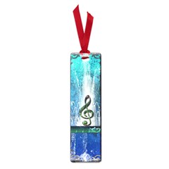 Clef With Water Splash And Floral Elements Small Book Marks by FantasyWorld7