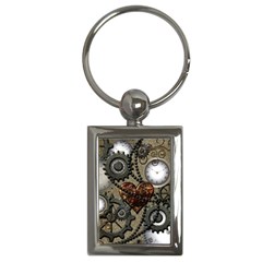 Steampunk With Heart Key Chains (rectangle)  by FantasyWorld7