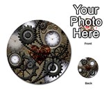 Steampunk With Heart Multi-purpose Cards (Round)  Back 47
