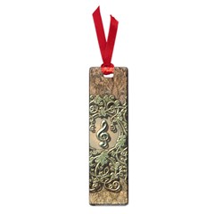Elegant Clef With Floral Elements On A Background With Damasks Small Book Marks by FantasyWorld7