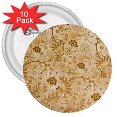 Flower Pattern In Soft  Colors 3  Buttons (10 Pack)  by FantasyWorld7