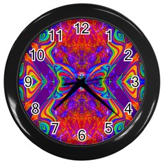 Butterfly Abstract Wall Clock (black) by icarusismartdesigns