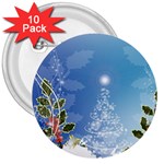Christmas Tree 3  Buttons (10 pack)  Front