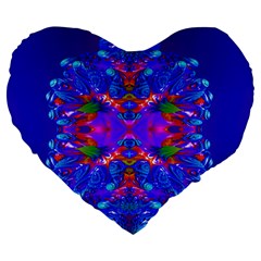 Abstract 5 Large 19  Premium Heart Shape Cushions by icarusismartdesigns