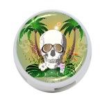 Funny Skull With Sunglasses And Palm 4-Port USB Hub (Two Sides)  Front