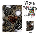 Steampunk With Clocks And Gears And Heart Multi-purpose Cards (Rectangle)  Front 21