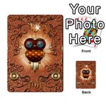 Steampunk, Funny Owl With Clicks And Gears Multi-purpose Cards (Rectangle)  Back 3