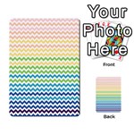 Pastel Gradient Rainbow Chevron Multi-purpose Cards (Rectangle)  Back 27