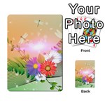 Wonderful Colorful Flowers With Dragonflies Multi-purpose Cards (Rectangle)  Front 53