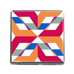Shapes In Triangles Memory Card Reader (square) by LalyLauraFLM