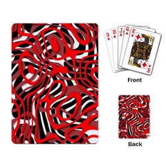 Ribbon Chaos Red Playing Card by ImpressiveMoments