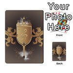 Music, Clef On A Shield With Liions And Water Splash Multi-purpose Cards (Rectangle)  Front 30