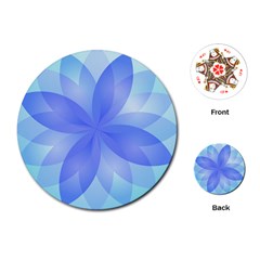 Abstract Lotus Flower 1 Playing Cards (round)  by MedusArt