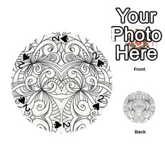 Drawing Floral Doodle 1 Playing Cards 54 (round)  by MedusArt