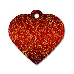 Glitter 3 Dog Tag Heart (two Sides) by MedusArt