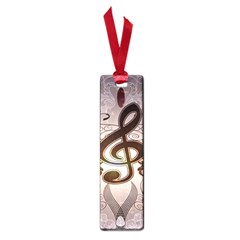 Music, Wonderful Clef With Floral Elements Small Book Marks by FantasyWorld7