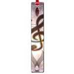 Music, Wonderful Clef With Floral Elements Large Book Marks Front