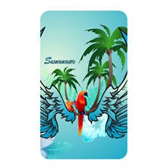 Summer Design With Cute Parrot And Palms Memory Card Reader by FantasyWorld7