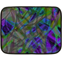 Colorful Abstract Stained Glass G301 Fleece Blanket (mini) by MedusArt