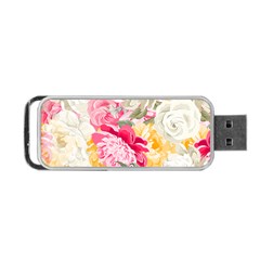 Colorful Floral Collage Portable Usb Flash (one Side) by Dushan