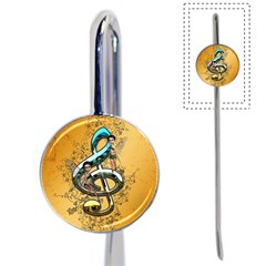 Music, Clef With Fairy And Floral Elements Book Mark by FantasyWorld7