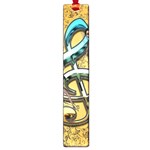 Music, Clef With Fairy And Floral Elements Large Book Marks Front