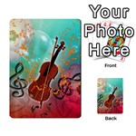 Violin With Violin Bow And Key Notes Multi-purpose Cards (Rectangle)  Back 1