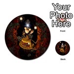 Steampunk, Funny Monkey With Clocks And Gears Multi-purpose Cards (Round)  Front 12