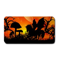 Beautiful Unicorn Silhouette In The Sunset Medium Bar Mats by FantasyWorld7