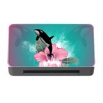 Orca Jumping Out Of A Flower With Waterfalls Memory Card Reader with CF Front