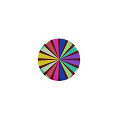 Rays In Retro Colors 1  Mini Button by LalyLauraFLM
