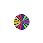 Rays in retro colors 1  Mini Button Front