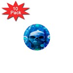 Skull Worship 1  Mini Buttons (10 pack)  Front