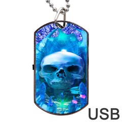 Skull Worship Dog Tag Usb Flash (one Side) by icarusismartdesigns