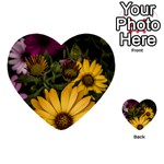 Beautiful Colourful African Daisies  Multi-purpose Cards (Heart)  Front 52