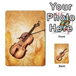 Wonderful Violin With Violin Bow On Soft Background Multi-purpose Cards (Rectangle)  Front 6