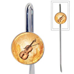 Wonderful Violin With Violin Bow On Soft Background Book Mark by FantasyWorld7