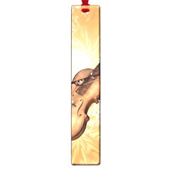 Wonderful Violin With Violin Bow On Soft Background Large Book Marks by FantasyWorld7