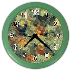 Stars Circles And Squares Color Wall Clock by LalyLauraFLM